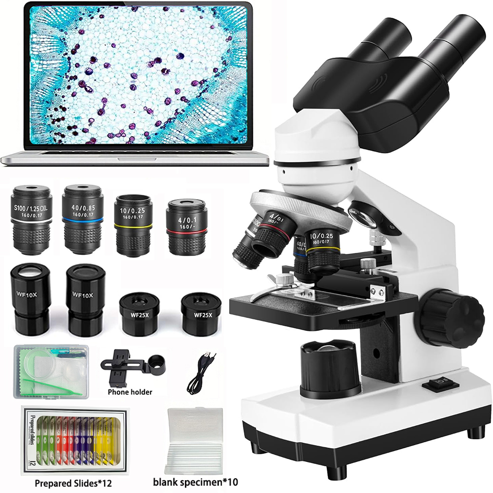 Binocular Microscope 40X-2500X - огляд і ціна Medical Lab Microscope