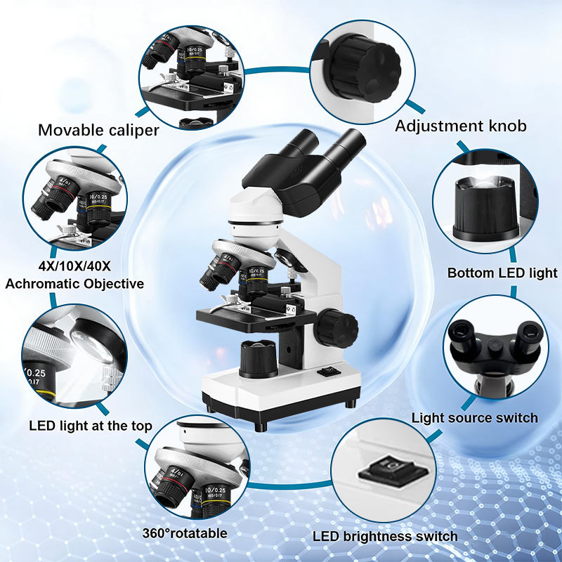 Binocular Microscope 40X-2500X - огляд і ціна Medical Lab Microscope